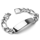 Crucible Polished Stainless Steel Mens ID Bracelet