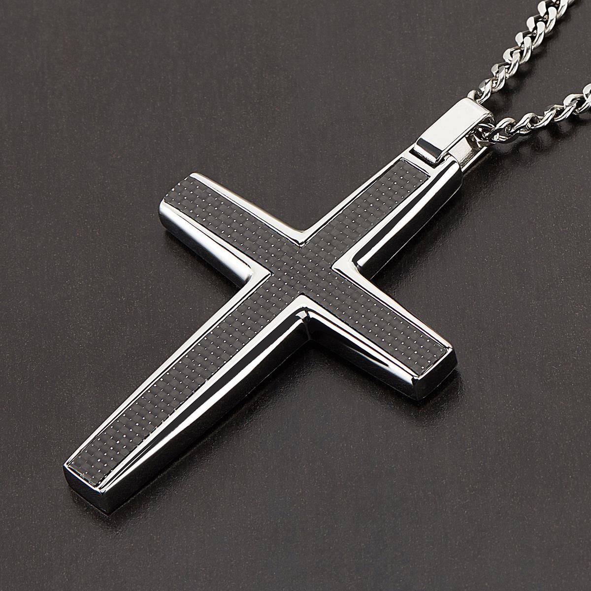 Crucible Black Carbon Fiber Large Cross Necklace – Invicta Jewelry