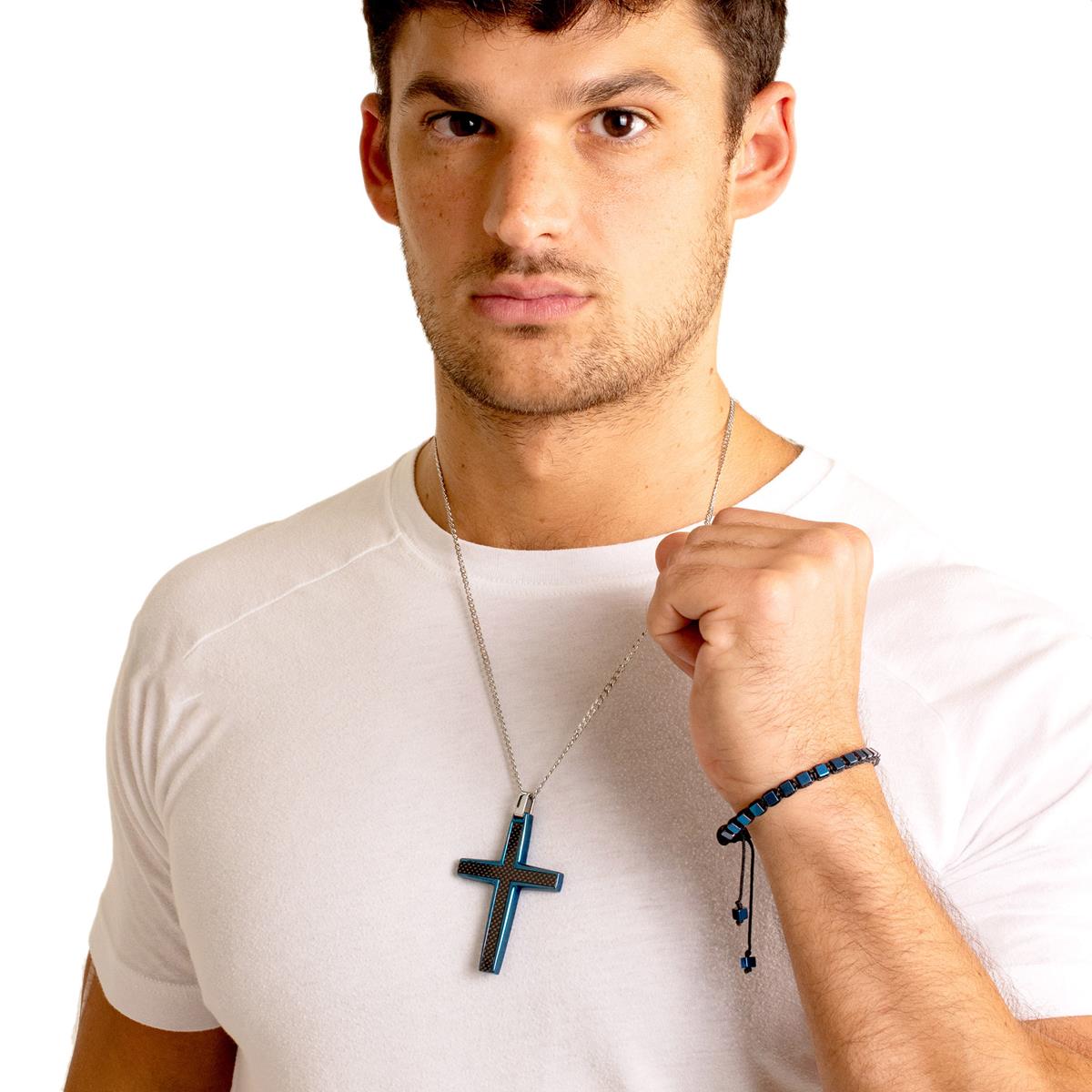 Crucible Black Carbon Fiber Large Cross Necklace – Invicta Jewelry